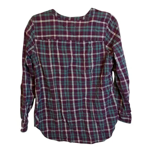 Duluth Trading Co Shirt Women's Size Medium Free Swingin tunic Plaid - Picture 2 of 3